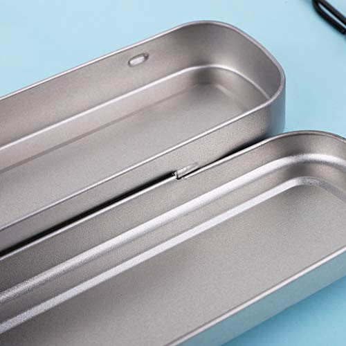 llio Estuche para bolígrafos de Hierro Estuche para lápices portátil Almacenamiento de papelería para Estudiantes Material de Oficina