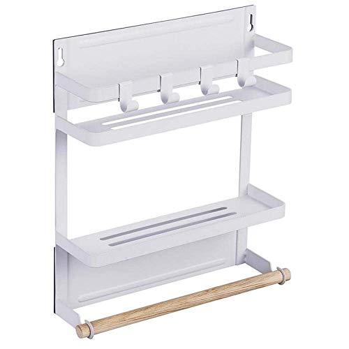 LLT Accesorios de Baño Estante de Almacenamiento Plataforma de Baño Baño Nevera en Rack sin Fisuras Ventosa de Almacenamiento Estante de la Cocina Condimento Baño Artículos de Tocador de Almacenamien