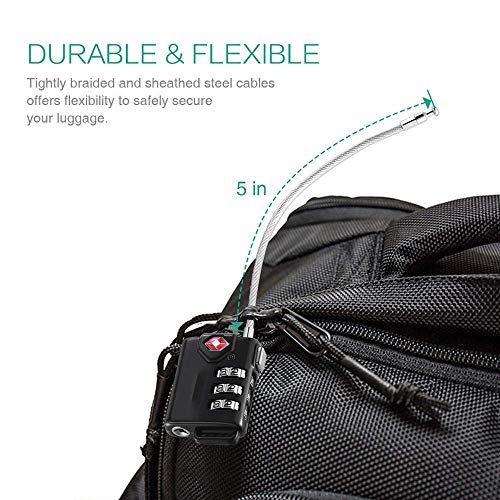 LNDDP 2PCS Cerradura Equipaje Digital TSA Candado Seguro Maletas Maletas Mochilas Equipaje Pequeños gabinetes Bolsas para computadora Viajes