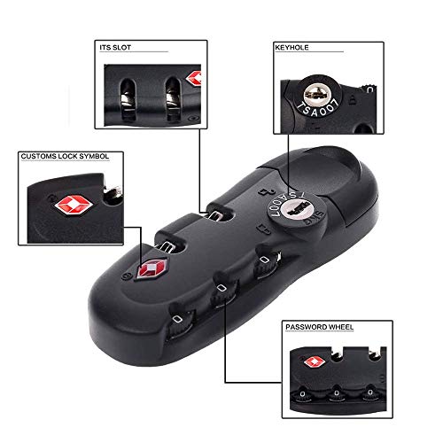 LNDDP Candado combinación 3 dígitos para Maleta Equipaje Travel TSA Secure CoLock