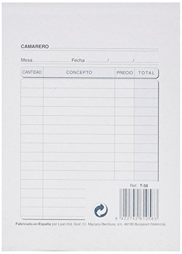 Loan T58 - Talonario, 10 unidades