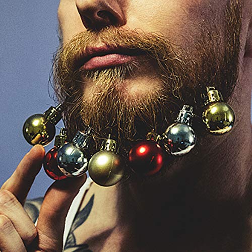 Locisne Multi Colored 12 Mini Barba Adorno navideño Adornos con Adornos para el Pelo Novedad Diversión Festivo Regalo para Navidad Clásico Novedad Diversión Festivo Fantástico Accesorio para Fiestas