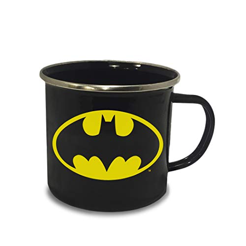 Logoshirt DC Comics - Taza esmaltada con el logotipo de Batman, diseño original, 6860526000, multicolor