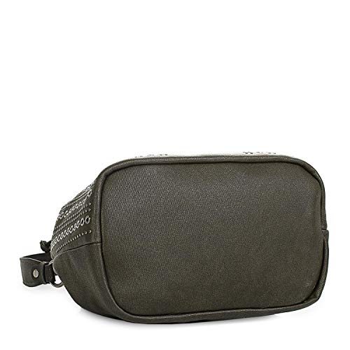 Lois - Bolso para Mujer Tipo Saco Bombón. Cierre Fruncido. con Asa al Hombro y Bandolera. Cuero PU y Remaches. Muy Amplio. para Compras o Viaje. Bonito y Práctico. 94482, Color Oliva
