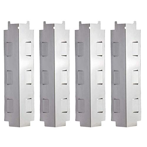 LOKHING 98531 (Paquete de 4) Placa calefactora de Acero Inoxidable, Barra aromatizante de Repuesto para Campingaz, Landmann, Char-Broil y Otros Modelos