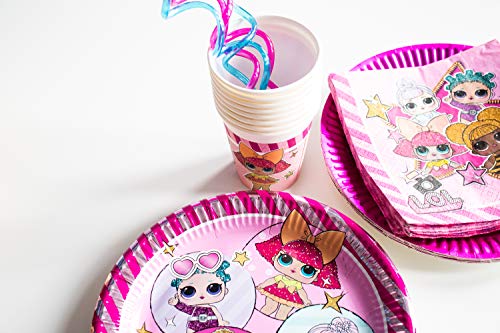 Lol Surprise Pack 8 platos cartón 23 cm