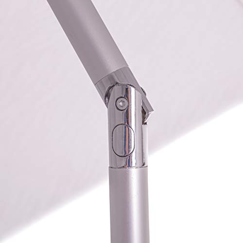 LOLAhome Sombrilla Playa con Soporte antiviento marrón de Fibra de Vidrio y Aluminio (Ø 240 cm)