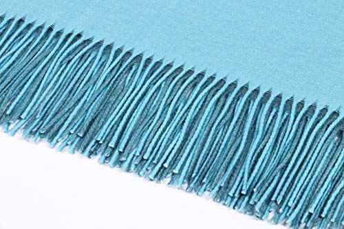 Longwu Cashmere Wrap Shole Chal para Mujer Invierno Extra Grande (79"X 28") Hombres Pañuelo de Pashmina Sólido de Lana de Cordero-22#