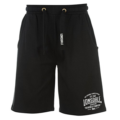 Lonsdale - Pantalones cortos ligeros, tipo bóxer, para hombre Negro Negro ( 54