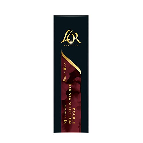 L'OR BARISTA,Cápsulas Doble Barista Selection Intensidad 13 - Exclusivas para cafeteras L'OR BARISTA, Pack de 5 x 10 [Total 50 cápsulas]