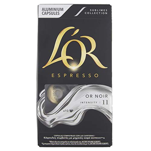 L'Or Espresso Café Or Noir Intensidad 11, 100 cápsulas de cafe