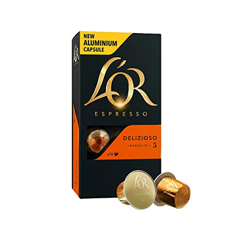 L’OR Espresso Coffee Smooth Selection – Cápsulas de Aluminio Compatibles con Máquinas Nespresso (R)* - 10 paquetes de 10 cápsulas (100 bebidas)