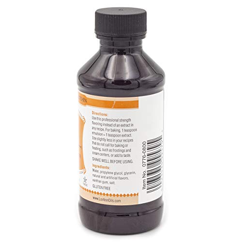 Lorann Oils Emulsiones de panadería sabor natural y artificial 4oz mantequilla de galletas