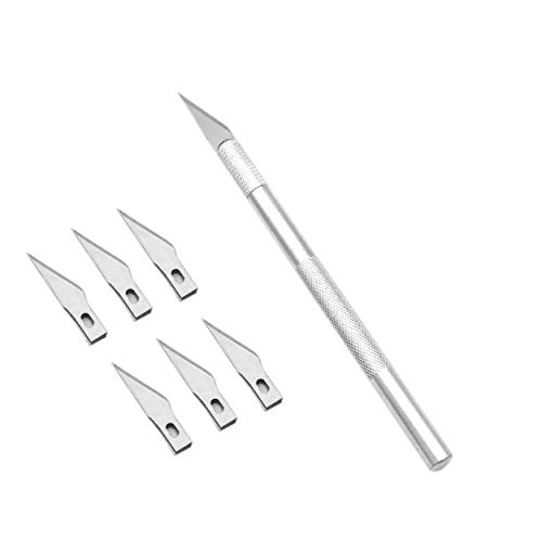 Lorenlli Cuchillo Craft portátil Precisión Cuchilla Cortador Mango antideslizante Herramienta de Grabado de Metal Profesional para Papel de Madera Plantilla