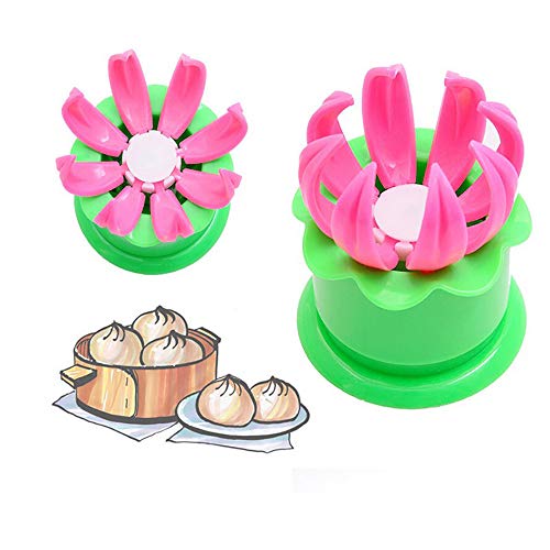 Loriver 2 * Herramienta de Molde para Hacer Bollos Rellenos de Bollos Rellenos de Pastel de ravioles al Vapor