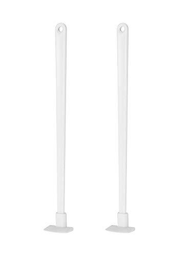 Loriver 2pcs Last Drop Silicona Mini Espátula y Tarro Raspador Cuchara Herramienta de Mango Largo Blanco