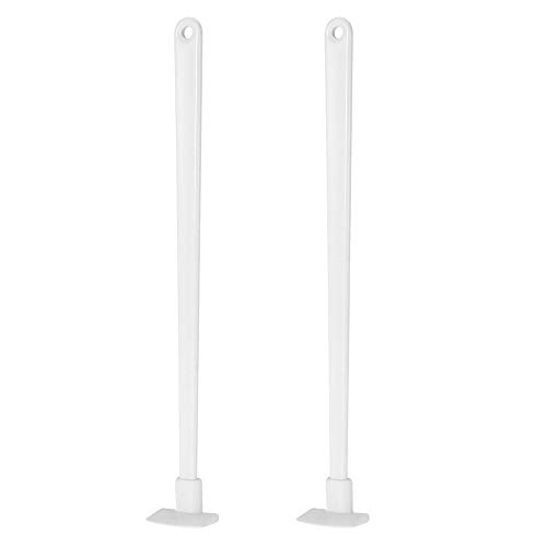 Loriver 2pcs Last Drop Silicona Mini Espátula y Tarro Raspador Cuchara Herramienta de Mango Largo Blanco
