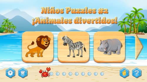 "Los animales divertidos # 2" - los niños rompecabezas para niños pequeños. Puzzles juegos niños 2-4 años.