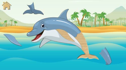 "Los animales divertidos # 2" - los niños rompecabezas para niños pequeños. Puzzles juegos niños 2-4 años.
