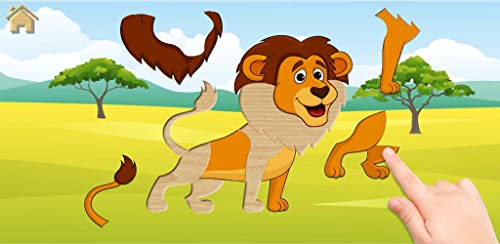 "Los animales divertidos # 2" - los niños rompecabezas para niños pequeños. Puzzles juegos niños 2-4 años.