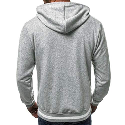Los hombres Sudaderas Otoño Invierno Cremallera Ropa Deportiva Patchwork Sudadera Manga Larga Abrigo Ropa