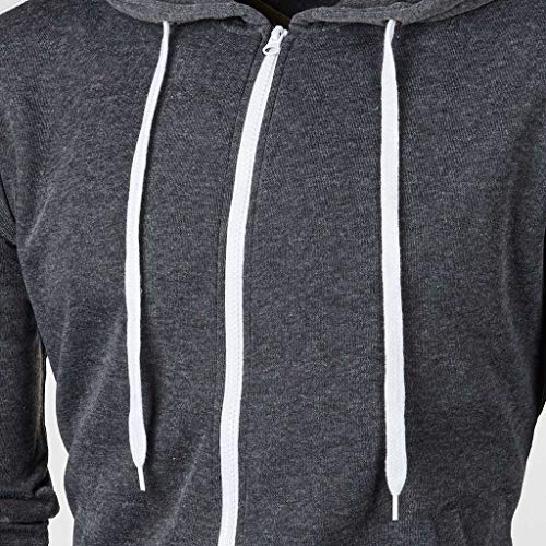 Los hombres Sudaderas Otoño Invierno Cremallera Ropa Deportiva Patchwork Sudadera Manga Larga Abrigo Ropa