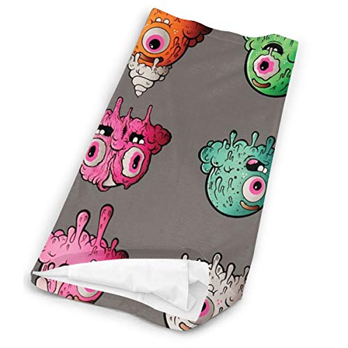 Los niños cara toalla protectora con poket interior varios Puff Monster 3d impreso Sunproof transpirable cuello bufanda para uso al aire libre o diario