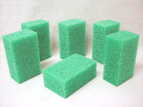 LOTE 6 ESPONJAS (VERDE o AMARILLA) ESPECIAL PARA USO DE LA FANTASTICA PIEDRA BLANCA