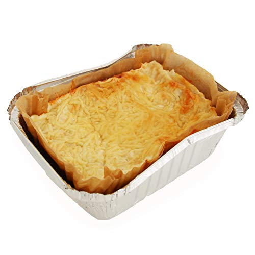 Lote de 100 bandejas de Aluminio Desechables con Tapa para Transportar Alimentos, congelar, cocinar (1 Compartimento de 800 ml)
