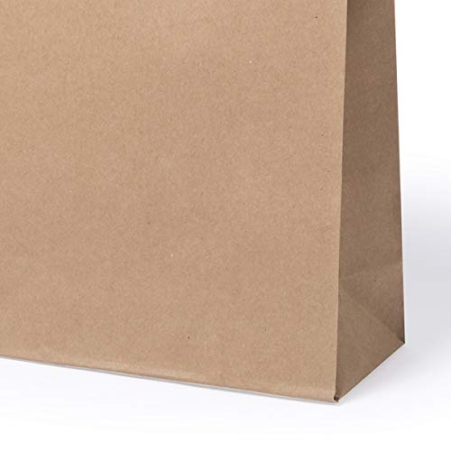 Lote de 100 Bolsas de Papel Kraft 23 x 22 x 9 cm + 3 Blocs de notas Mariposas- 100 Gr/m2 - Bolsas Marrones Kraft Retro Natural