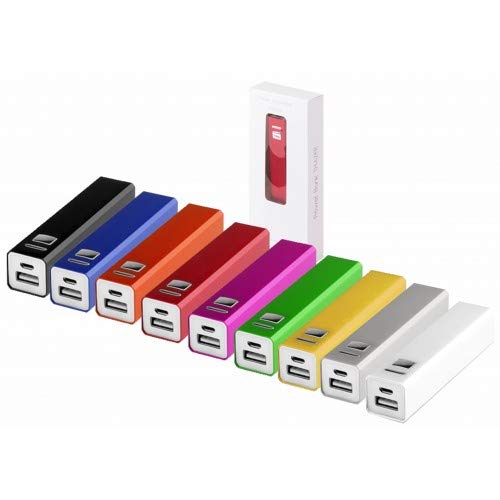 Lote de 20 Power Bank Aluminio 2200 mAh con Cable Incluido en Caja de Presentación - Micro USB - Power Bank, Powerbanks Baratos. Regalos de Empresa, Artículos Publicitarios y Promocionales
