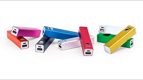 Lote de 20 Power Bank Aluminio 2200 mAh con Cable Incluido en Caja de Presentación - Micro USB - Power Bank, Powerbanks Baratos. Regalos de Empresa, Artículos Publicitarios y Promocionales