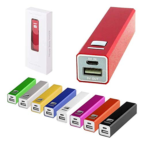 Lote de 20 Power Bank Aluminio 2200 mAh con Cable Incluido en Caja de Presentación - Micro USB - Power Bank, Powerbanks Baratos. Regalos de Empresa, Artículos Publicitarios y Promocionales