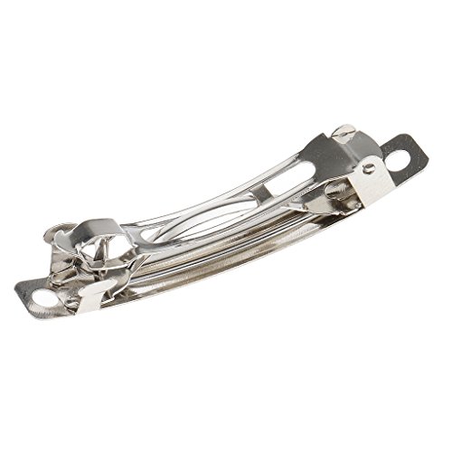 Lote De 50 Piezas Venta Al Por Mayor De Plata Francés Barrettes Pinzas De Pelo Diseño Accesorios Del Del Pelo Niquelado De Metal - 9 * 78 mm