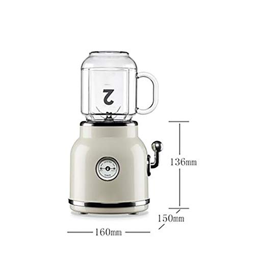 Love House Juicer De La Fruta Blender，Mezclador De Licuadora Batidora Retro Portátil Jugo Personal Eléctrico Potencia Mezclador Frutas Y Vegetales Solo Sirven con Tapa De Viaje-Blanco