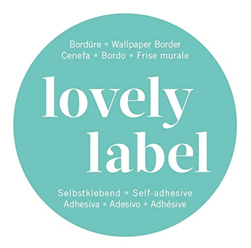 lovely label, cenefa autoadhesiva, 450 x 11.5 cm, diseño de animales con corcino, rosa-beige