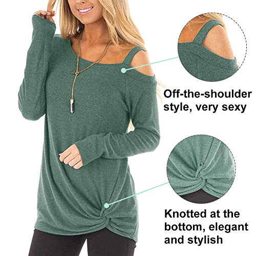 Lover-Beauty Camisa Mujer Casual Suelto Manga Corta Vestido Blusa Verde