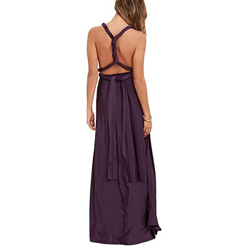 Lover-Beauty Vestido Largo Mujer para Noche y Fiesta Casual Algodón Ropa Top Falda Espalada Descubirta Dama de Honor Sexy y Elegante Verano de Novia Sin Manga y Un Hombro