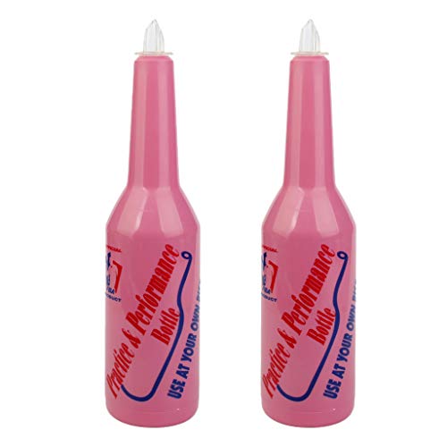 LOVIVER Camarero Práctica Flair Bar Cóctel Beber Coctelera Barware Amarillo Paquete De 2 - Rosado, tal como se describe