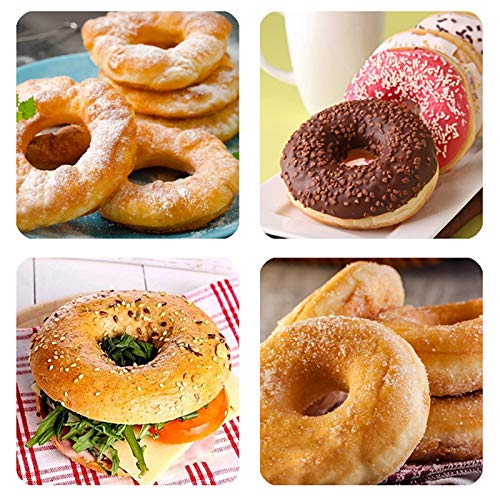 LQG Rosquillas Molde De La Torta del Molde del Silicón Fácil Desmoldeo 6 Tazas para Hornear Pan para Fiesta De Cumpleaños O La Ducha De Bebé Temas De La Torta, Primero De La Magdalena,Gris