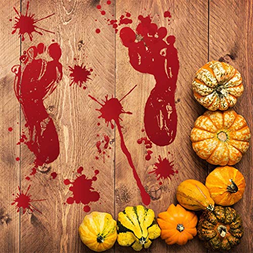 LQH Huella de la Mano de Huellas Digitales Huella Etiqueta de la Pared decoración de Halloween del Horror de la Sangre Scary (Size : 2)