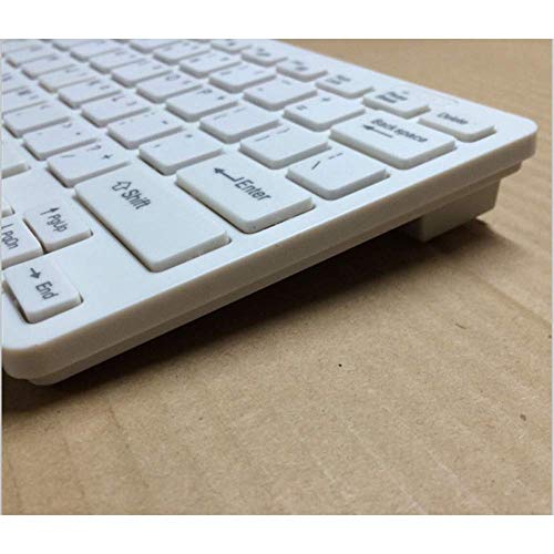 LQH Teclado inalámbrico, Teclado inalámbrico y ratón, Teclado inalámbrico de Juegos, Teclado inalámbrico Combo de ratón, Diseño Delgado, Ligero y Ultra Thin Teclado inalámbrico (Color : White)