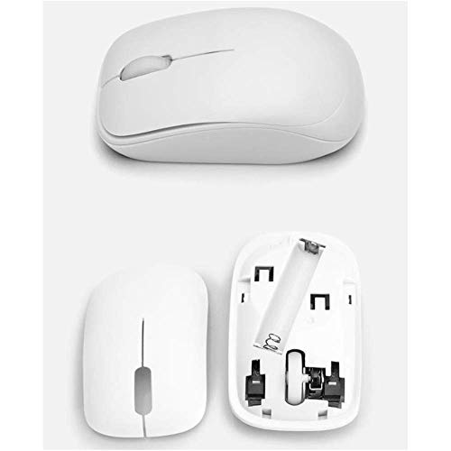 LQH Teclado inalámbrico, Teclado inalámbrico y ratón, Teclado inalámbrico de Juegos, Teclado inalámbrico Combo de ratón, Diseño Delgado, Ligero y Ultra Thin Teclado inalámbrico (Color : White)