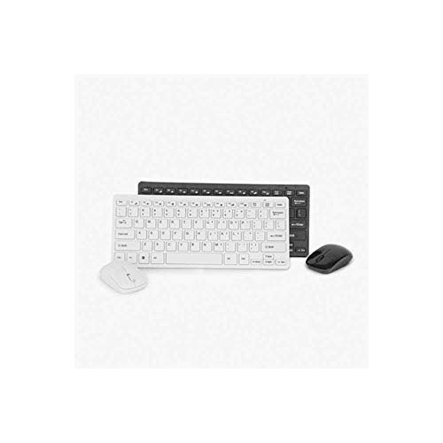 LQH Teclado inalámbrico, Teclado inalámbrico y ratón, Teclado inalámbrico de Juegos, Teclado inalámbrico Combo de ratón, Diseño Delgado, Ligero y Ultra Thin Teclado inalámbrico (Color : White)