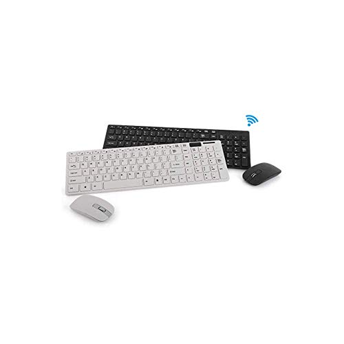 LQH Teclado Teclado Ordinaria del ratón del Teclado de Ordenador del Juego del Teclado 2.4G Teclado inalámbrico ratón Conjunto Ultra-Delgado diseño Ligero Ultra-Delgado Teclado inalámbrico Negro