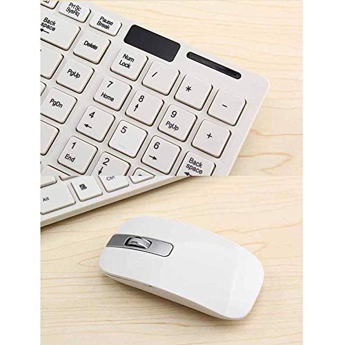 LQH Teclado Teclado Ordinaria ratón Teclado for Juegos de Ordenador ratón Teclado Teclado inalámbrico configurado Diseño Ultrafino Ligero Ultra-Delgado Teclado inalámbrico Negro (Color : White)