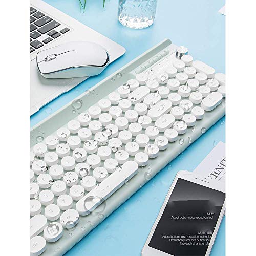 LQH Teclado Teclado Ordinaria ratón Teclado for Juegos de Ordenador ratón Teclado Teclado inalámbrico configurado Diseño Ultrafino Ligero Ultra-Delgado Teclado sin Hilos-Cian (Color : Cyan)