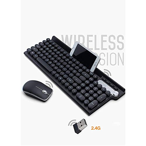 LQH Teclado Teclado Ordinaria ratón Teclado for Juegos de Ordenador ratón Teclado Teclado inalámbrico configurado Diseño Ultrafino Ligero Ultra-Delgado Teclado sin Hilos-Cian (Color : Cyan)