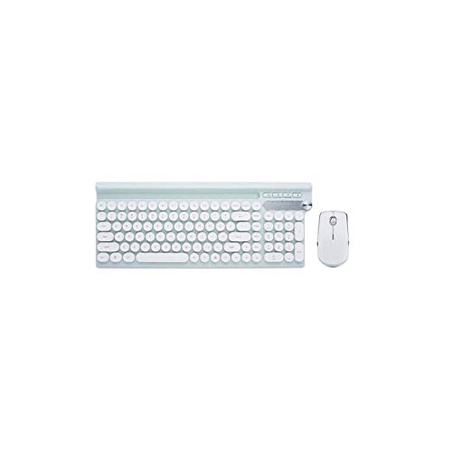 LQH Teclado Teclado Ordinaria ratón Teclado for Juegos de Ordenador ratón Teclado Teclado inalámbrico configurado Diseño Ultrafino Ligero Ultra-Delgado Teclado sin Hilos-Cian (Color : Cyan)