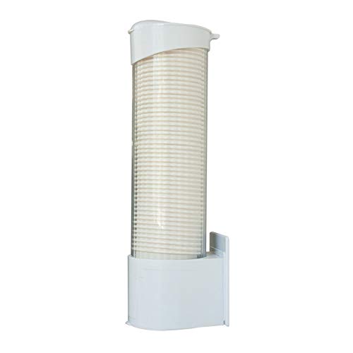 LQKYWNA Dispensador de Vasos Montado en la Pared, Transparente a Prueba de Polvo de Gran Capacidad Soporte para Vasos de Plástico y Papel de 7,5 cm 70 para Casa Hotel Oficina